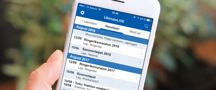 Mobil resultat app
